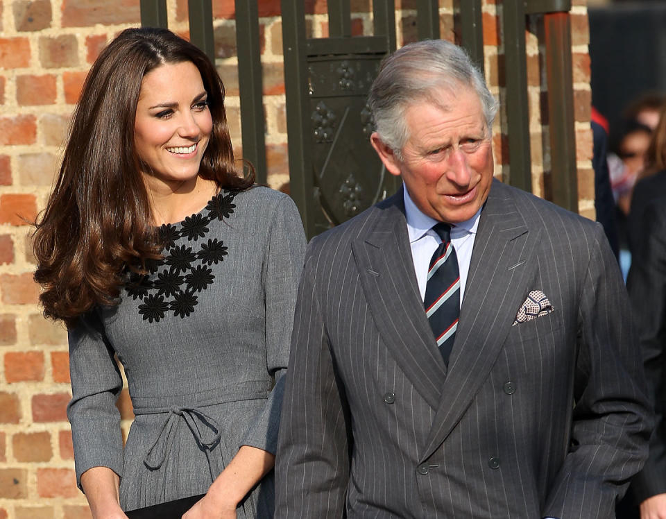 Catherine, Duchess of Cambridge, Prince Charles, Prince of Wales and Camilla, Duchess of Cornwall visit The Prince's Foundation for Children and The Arts at Dulwich Picture Gallery on March 15, 2012 in London, England.