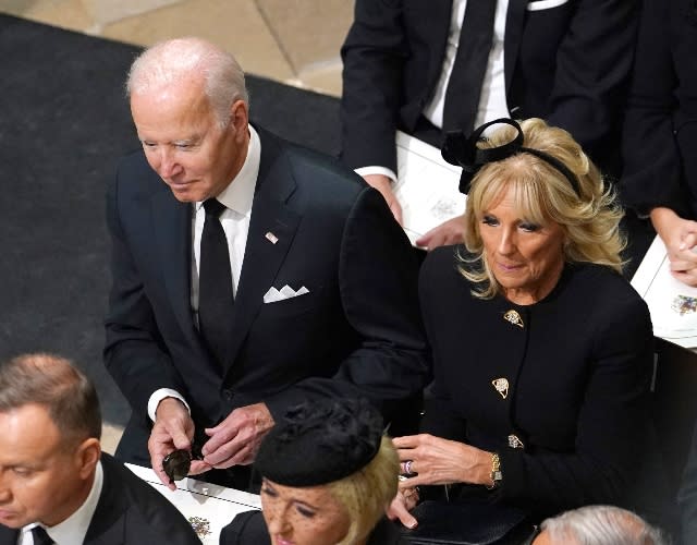 US President Joe Biden accompanied by the First Lady Jill Biden. - Credit: Gareth Fuller - WPA Pool/Getty Images.