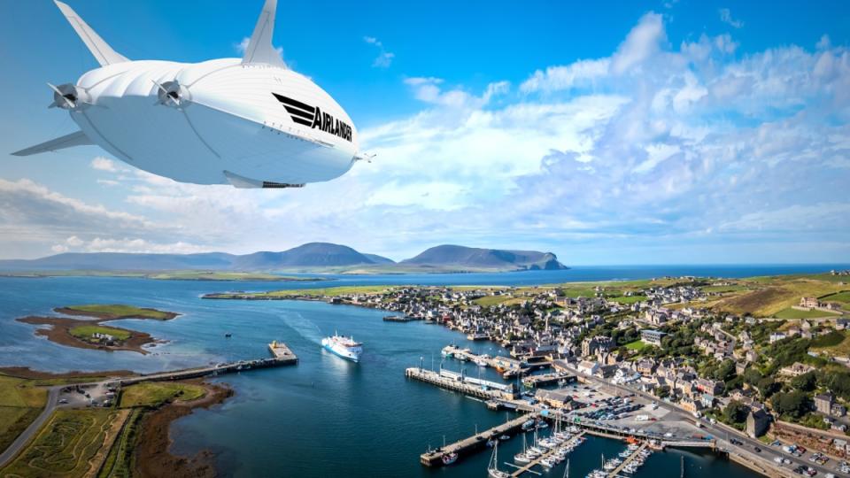 Airship Airlander 10 over Scotland