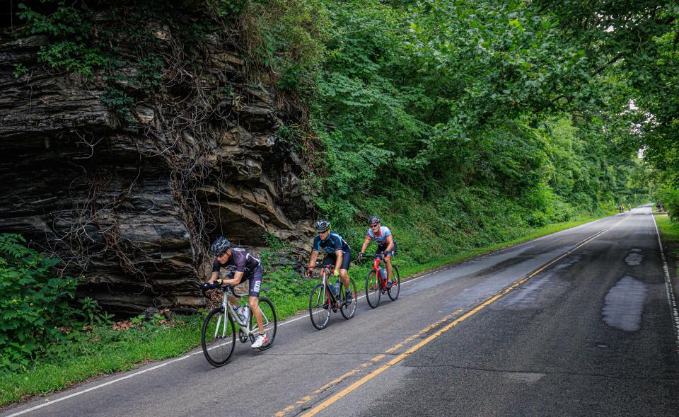 According to Cycle NC vice president Chip Hofler, the average age of the roughly 300 riders who participated in the three-day Mountain Ride was 57.5 years old.