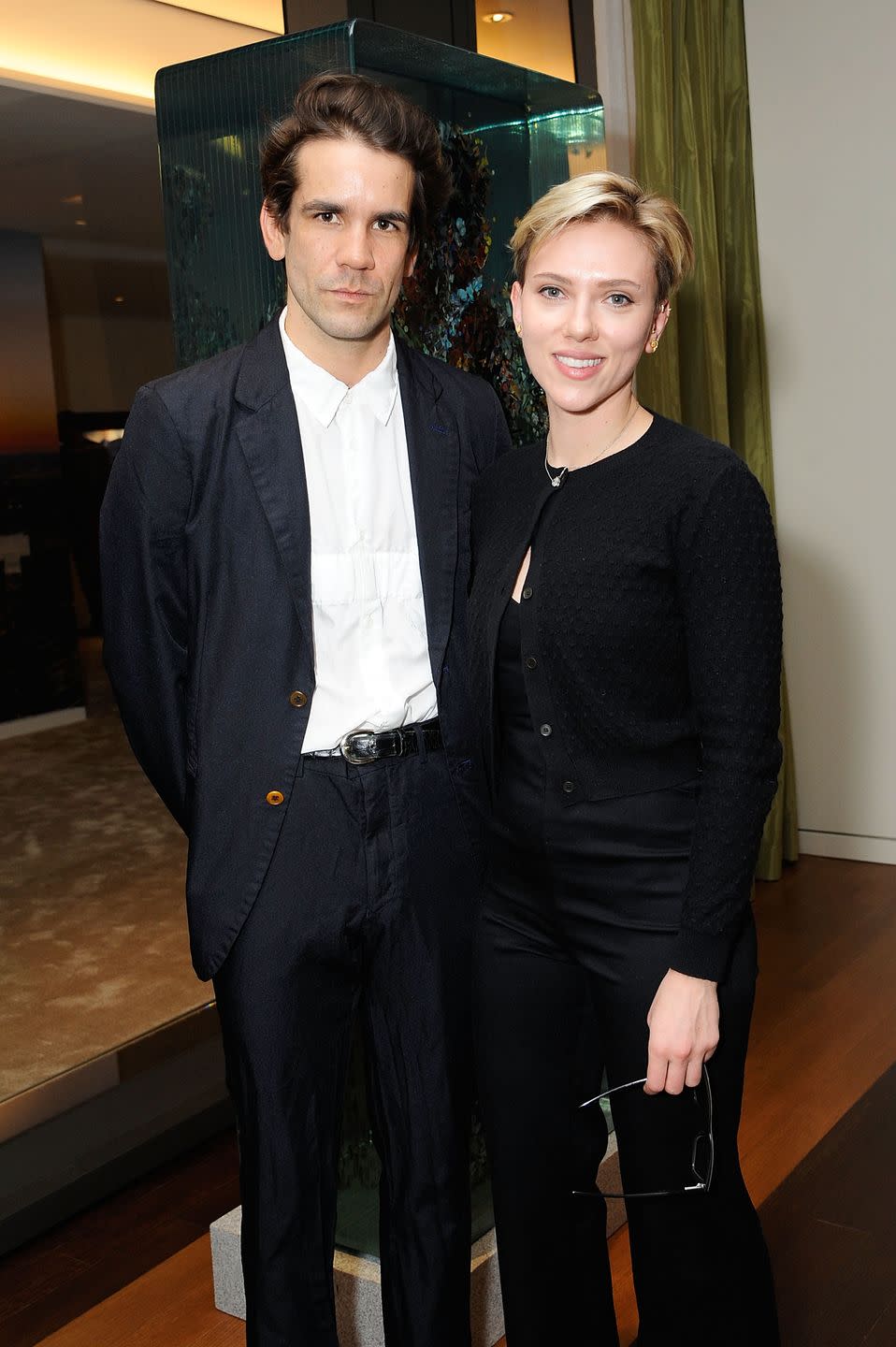 Romain Dauriac and Scarlett Johansson