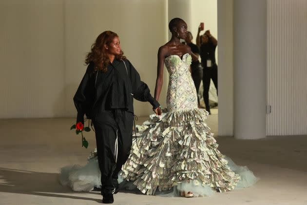 Designer Felicia Noel walks the runway at the Fe Noel fashion show during September 2022 New York Fashion Week: The Shows on Sept. 09, 2022 in New York City. (Photo: Arturo Holmes via Getty Images)