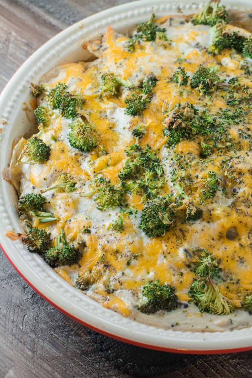 Cheddar Cheese and Broccoli Scalloped Potatoes