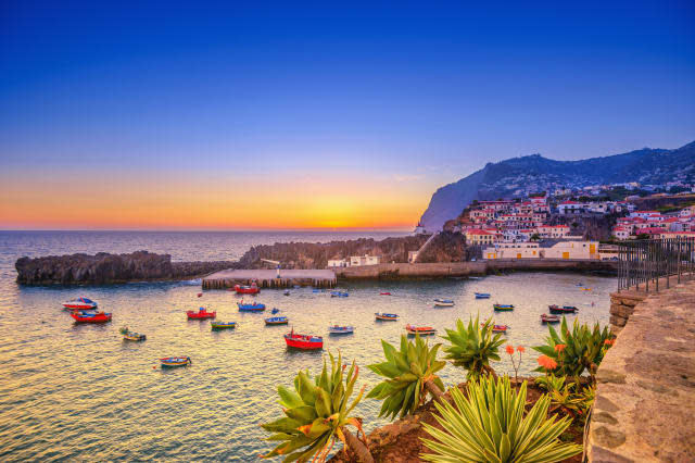 Sunset at Camara de Lobos on Madeira