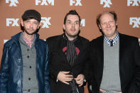 DJ Qualls, Jim Jefferies, and Dan Bakkedahl attend the 2013 FX Upfront Bowling Event at Luxe at Lucky Strike Lanes on March 28, 2013 in New York City.