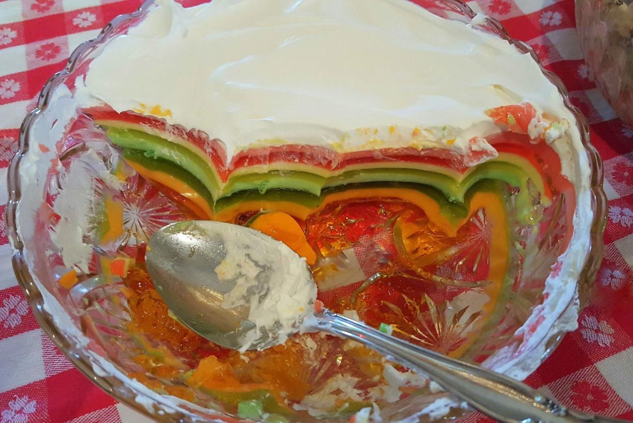 Layered jello salad