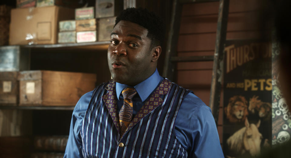 This image released by Disney shows Sam Richardson in "Hocus Pocus 2." (Matt Kennedy/Disney via AP)