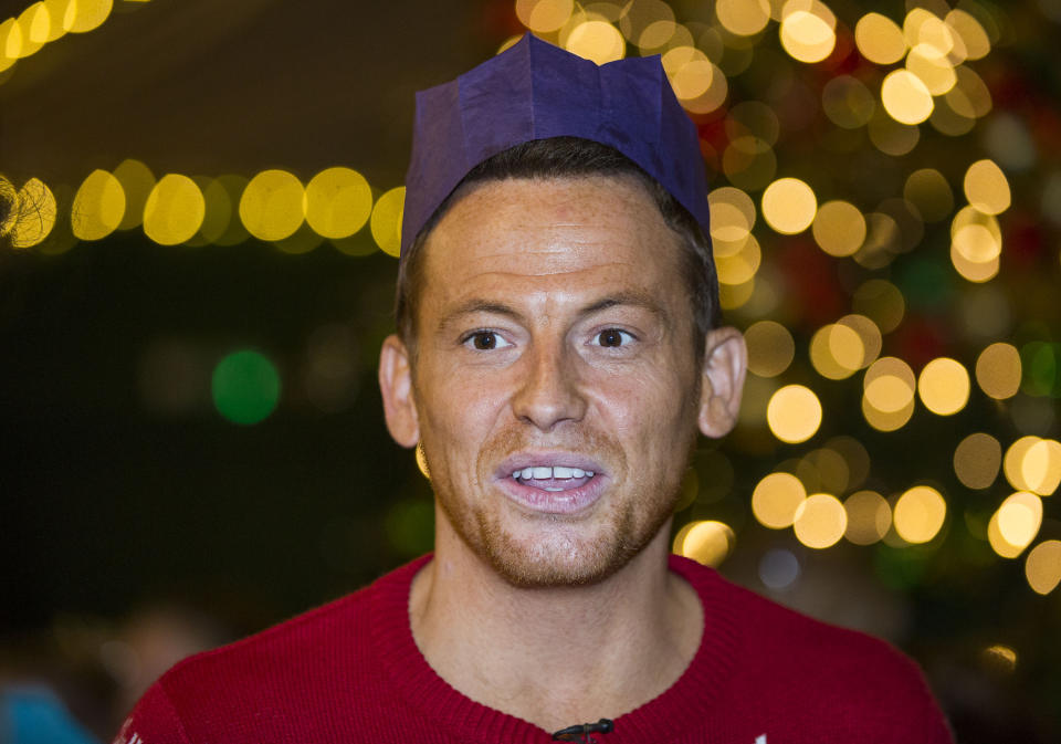 Television presenter and actor Joe Swash during a Christmas tea dance at Dumfries House, Cumnock, which the Prince of Wales attended.