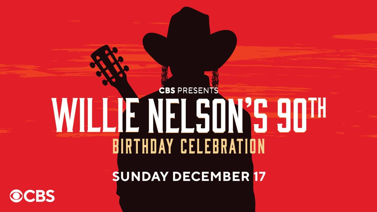 On Dec. 17, CBS and Paramount+ will air a two-hour special version of Willie Nelson's 90th birthday celebration from Los Angeles' Hollywood Bowl.