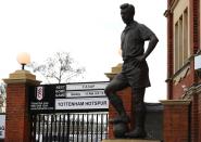 <p>Craven Cottage; the scene is set </p>