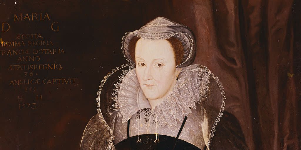 mary, queen of scots painted in the style of nicholas hilliard
