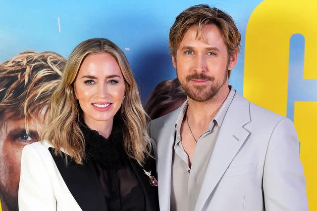 <p>Ian West/PA Images via Getty</p> Emily Blunt and Ryan Gosling attend a special screening of 'The Fall Guy' on April 22, 2024