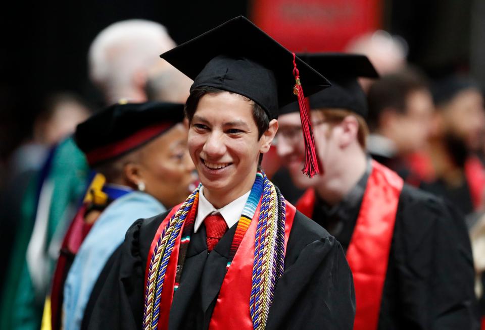 The Avalanche-Journal's Mateo Rosiles was among graduates who walked the stage Saturday morning, Dec. 17, as Texas Tech University held one its Fall 2022 Commencement ceremonies at the United Supermarkets Arena.