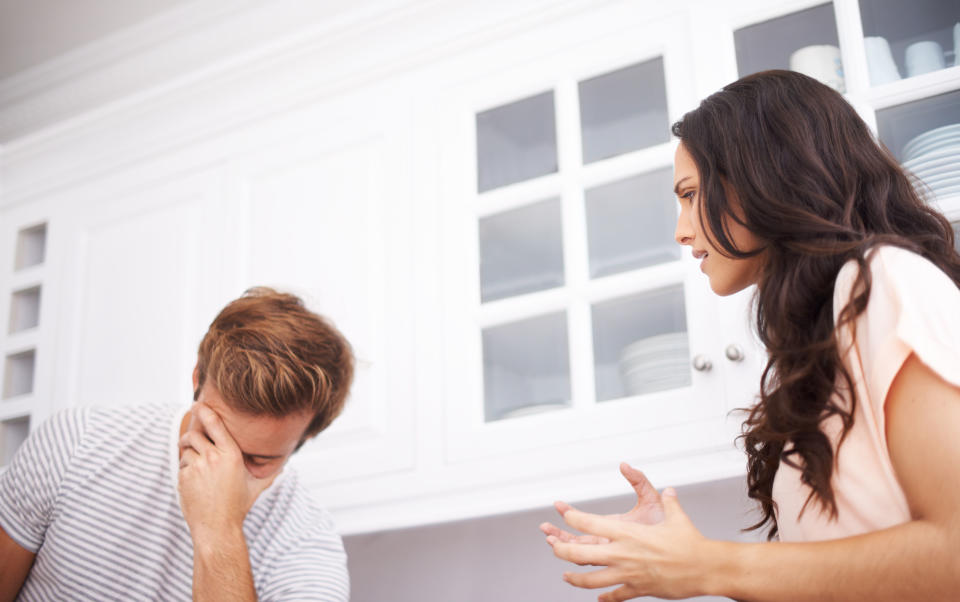 <p>When you partner reveals they no longer have a job, don't freak out. "Don't go straight into the big questions like 'how are we going to support ourselves?' Take a deep breath and say, 'I'm really sorry that this has gone down, you must be very upset about this,'" New York City therapist and relationship expert <a rel="nofollow noopener" href="http://www.sussmancounseling.com/" target="_blank" data-ylk="slk:Rachel Sussman;elm:context_link;itc:0;sec:content-canvas" class="link ">Rachel Sussman</a> advises. "The most important thing you can do in the first moments is be supportive. Validate their experience."</p><p><strong>RELATED: <a rel="nofollow noopener" href="http://www.redbookmag.com/life/money-career/a42503/i-never-signed-up-to-be-the-primary-breadwinner/" target="_blank" data-ylk="slk:I Never Signed Up To Be The Primary Breadwinner, But My Husband Didn't Have A Job;elm:context_link;itc:0;sec:content-canvas" class="link ">I Never Signed Up To Be The Primary Breadwinner, But My Husband Didn't Have A Job</a></strong><br></p>