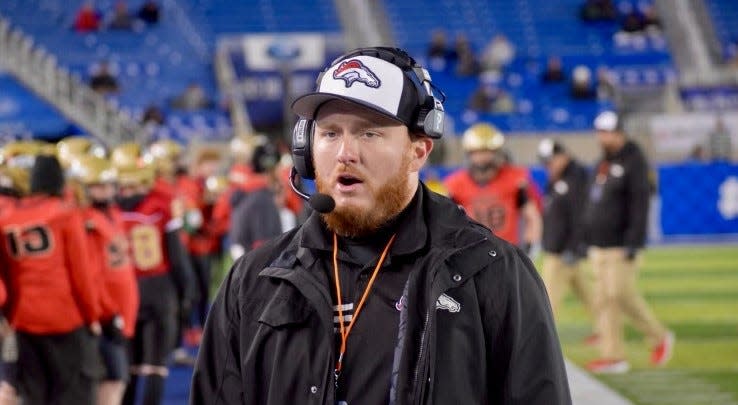 Bullitt East High School's Keegan Kendrick has been named The Courier Journal's Kentucky High School Football Coach of the Year.