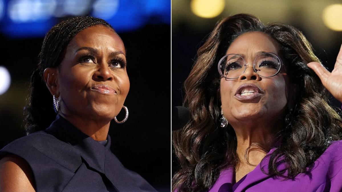 Michelle Obama, Oprah set the stage for Kamala Harris as she accepts