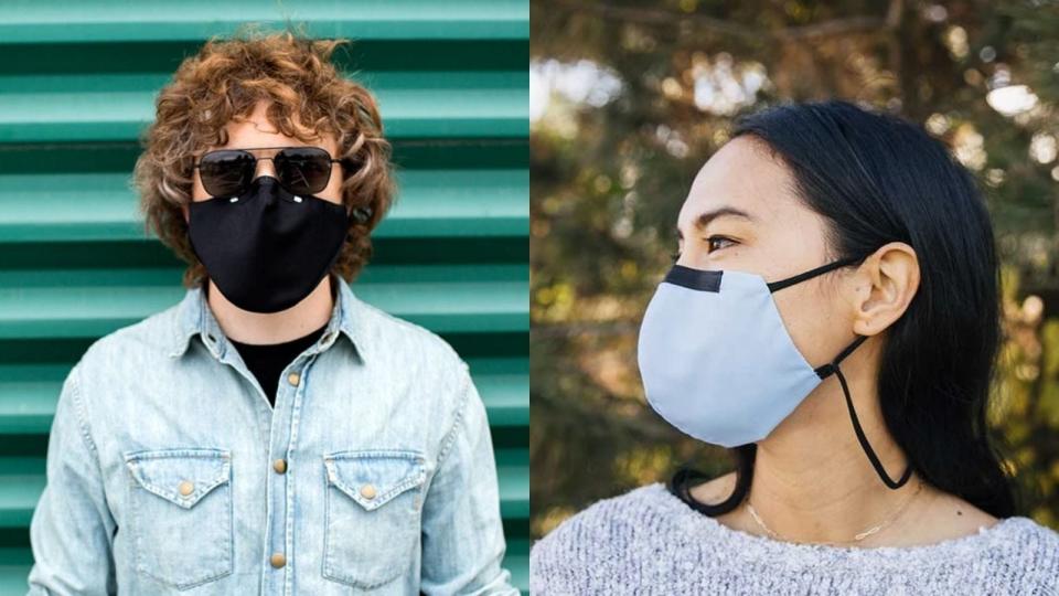 This mask has two layers to protect your face.