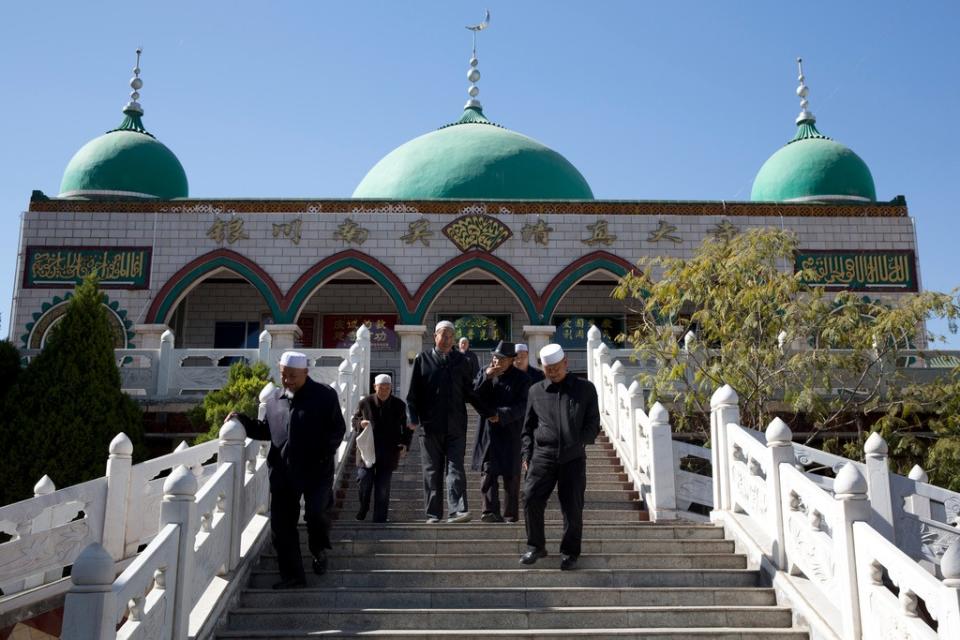 圖為2015年10月所攝，中國寧夏省銀川市的一間清真寺。美聯社