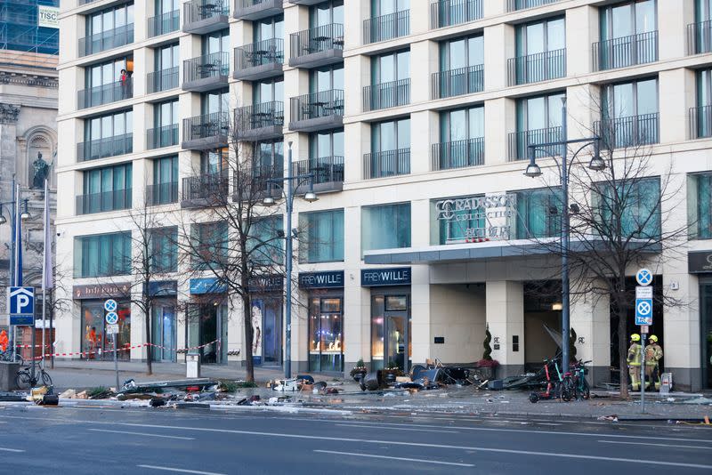 Aquarium accident at a hotel in Berlin