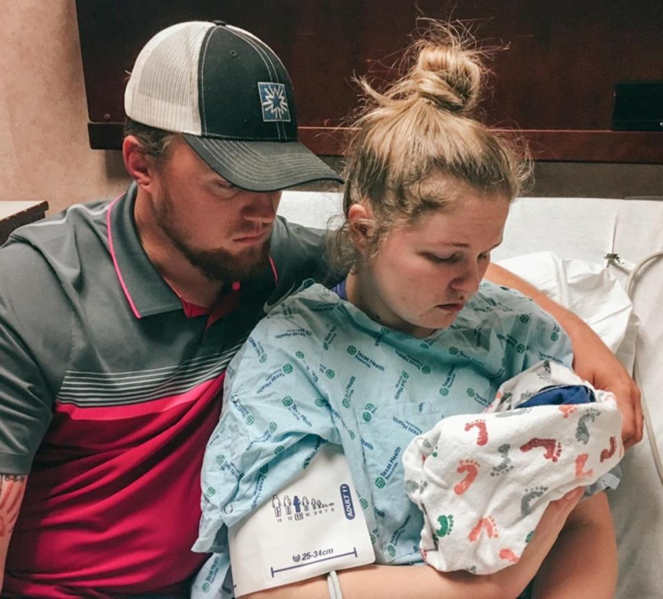 Kailee DeSpain with her husband and their daughter Chelsea who was born at 16 weeks and didn’t survive (Kailee DeSpain)