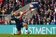 Britain Rugby Union - England v Fiji - 2016 Old Mutual Wealth Series - Twickenham Stadium, London, England - 19/11/16 England's Jonathan Joseph celebrates scoring a try Reuters / Andrew Winning Livepic