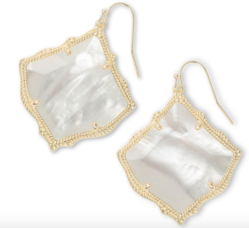 Dress up a summer outfit with these mother-of-pearl beauties. (Photo: Kendra Scott)