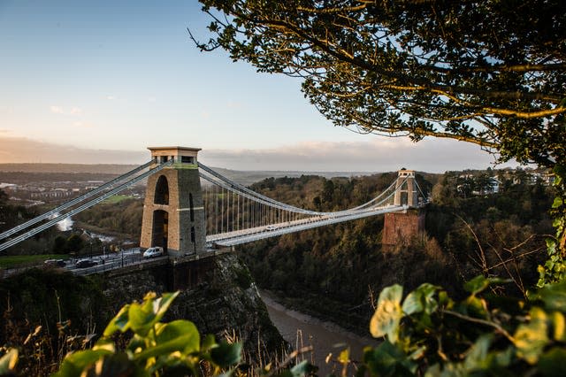 Clifton Suspension Bridge in Bristol (Ben Birchall/PA)