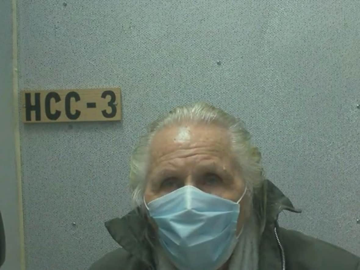 Peter Nygard is shown in an October 2021 court appearance via video conference from the Headingley Correctional Centre in Manitoba. He appealed extradition to the United States last year, citing concerns about his health and safety, but that appeal was dismissed May 3. (Manitoba Court of Queen's Bench - image credit)