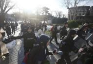 Police secure the area after an explosion in central Istanbul, Turkey January 12, 2016. REUTERS/OsmanOrsal