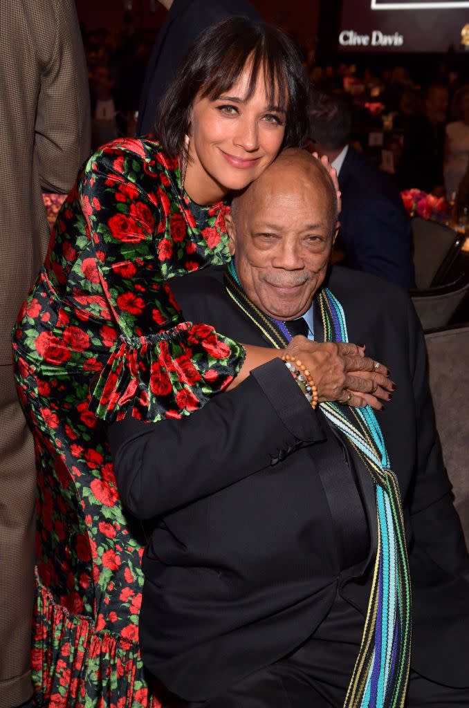 Rashida Jones and Quincy Jones