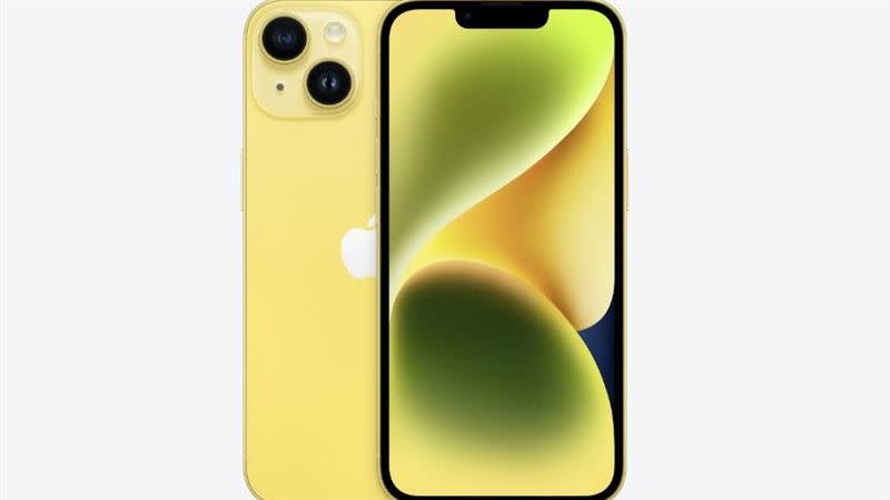 蘋果官網發表iPhone 14與iPhone 14 Plus黃色新機。（圖／翻攝自蘋果官網）