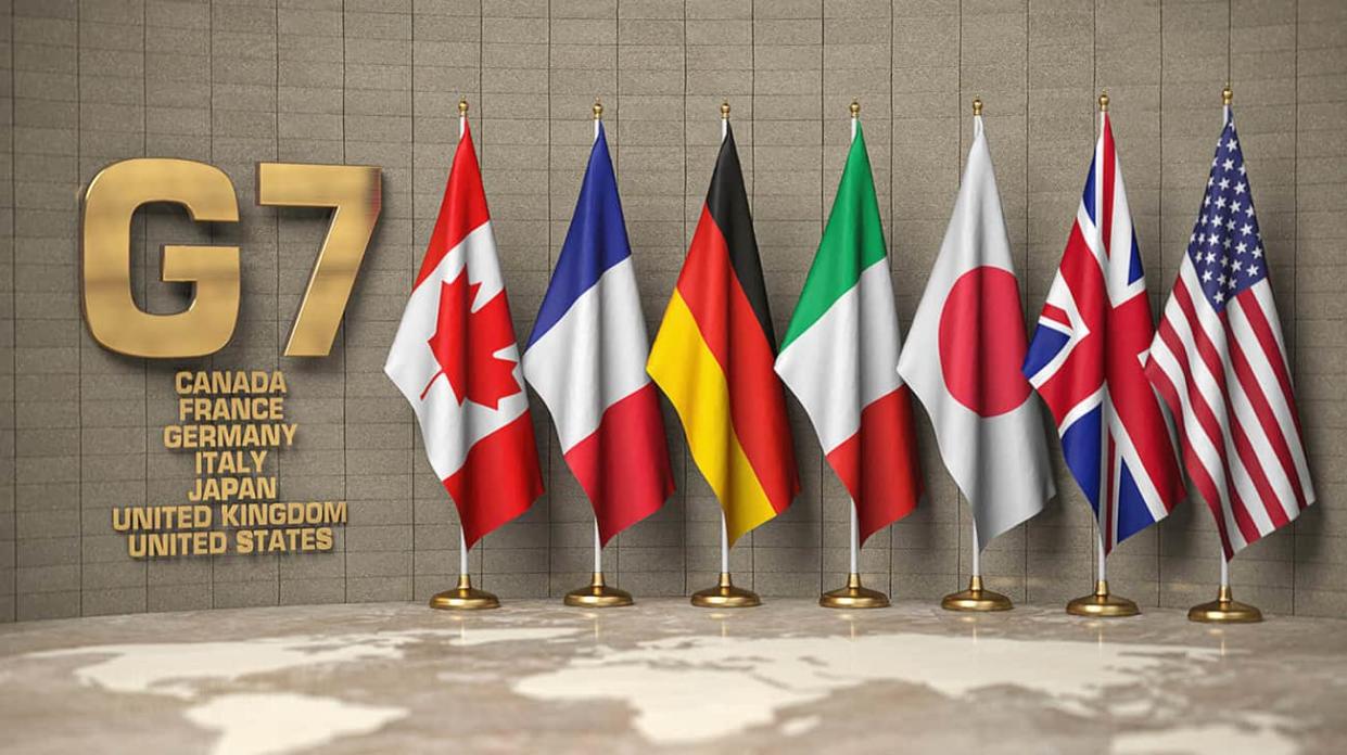 G7 flags. Stock photo: Shutterstock