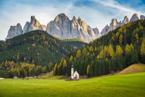 The Dolomites offer a quirky blend of Italy and Austria - Credit: GETTY