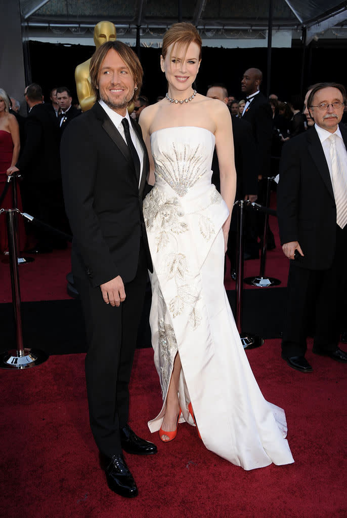 Normally a red carpet trendsetter, Nicole Kidman took a step back with this strangely shaped white gown.