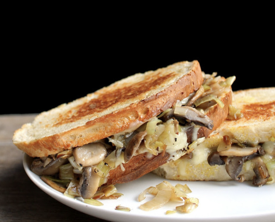 Move over onions, make room for the real star of the show: leeks.Recipe: Leek & Mushroom Grilled Cheese