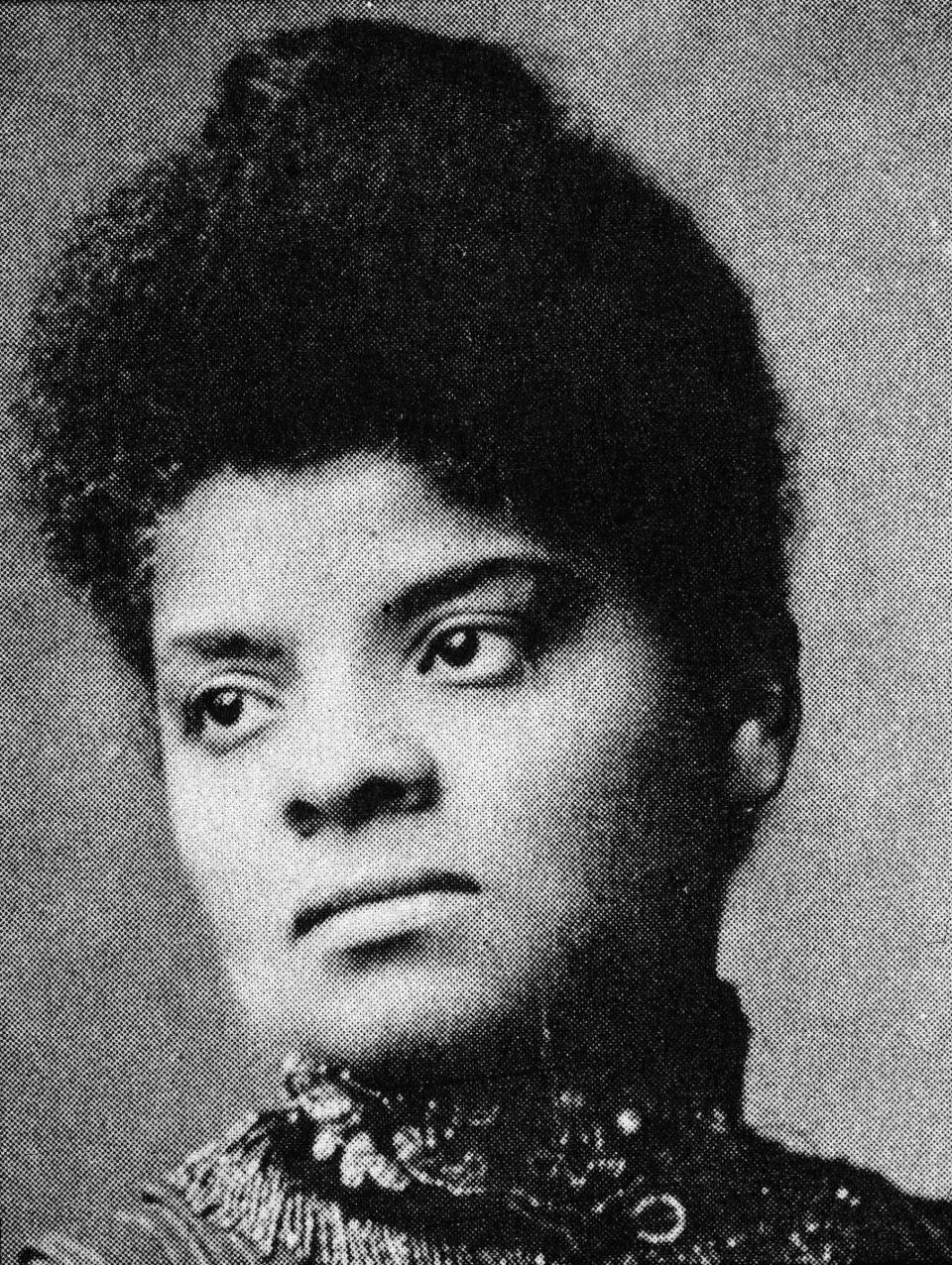 Portrait of American journalist, suffragist and Progressive activist Ida Wells Barnett (1862 - 1931), 1890s.