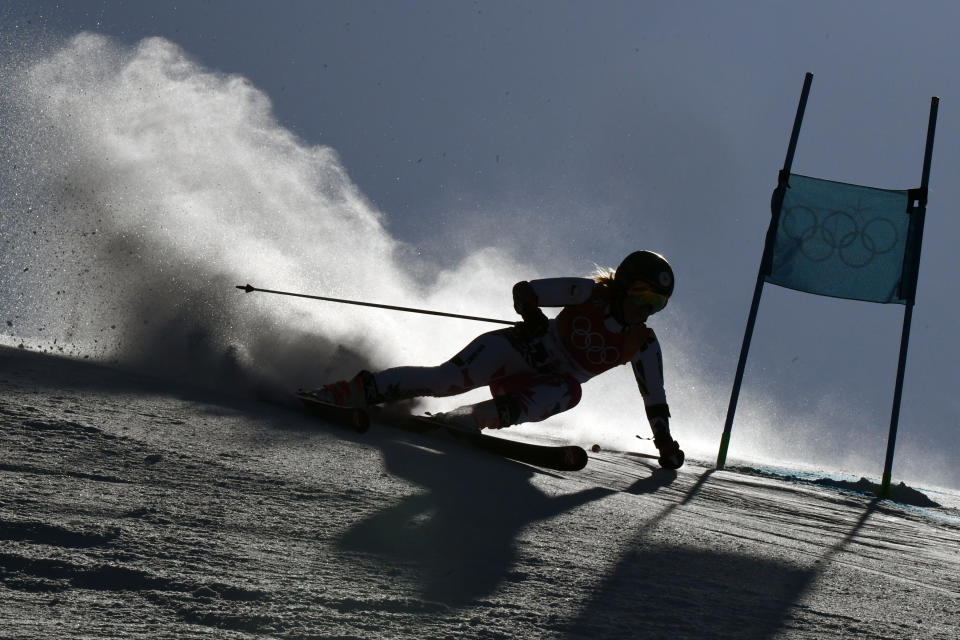 <p>Czech Republic’s Katerina Paulathova competes in the Women’s Giant Slalom at the Yongpyong Alpine Centre during the Pyeongchang 2018 Winter Olympic Games in Pyeongchang on February 15, 2018. / AFP PHOTO / FRANCOIS XAVIER MARIT </p>