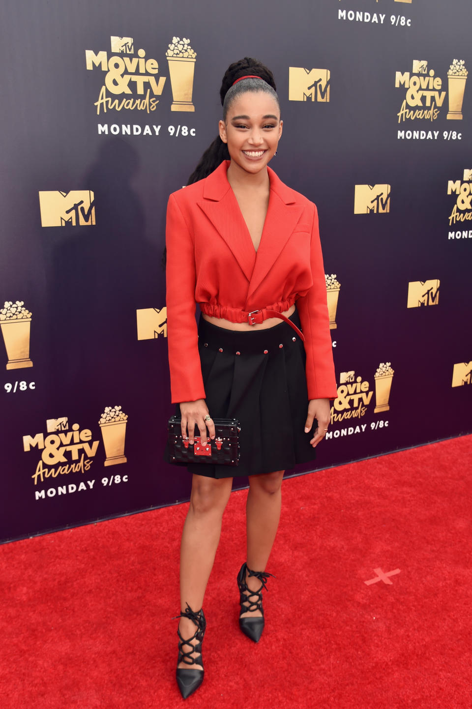 Amandla Stenberg attends the 2018 MTV Movie and TV Awards on June 16 in Santa Monica, Calif. (Photo: Getty Images)