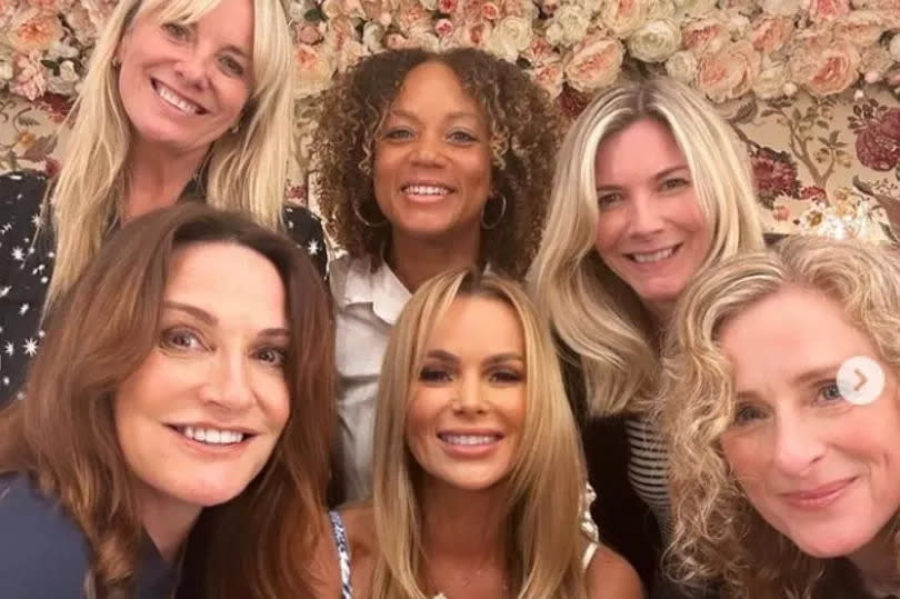 Amanda Holden with her TV star pals