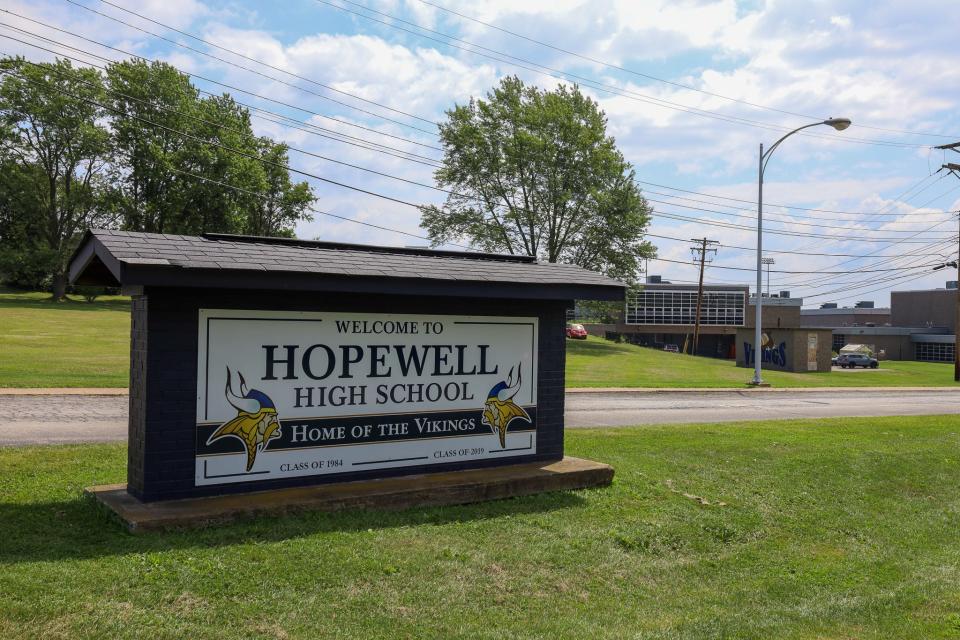 The exterior of Hopewell Senior High School.