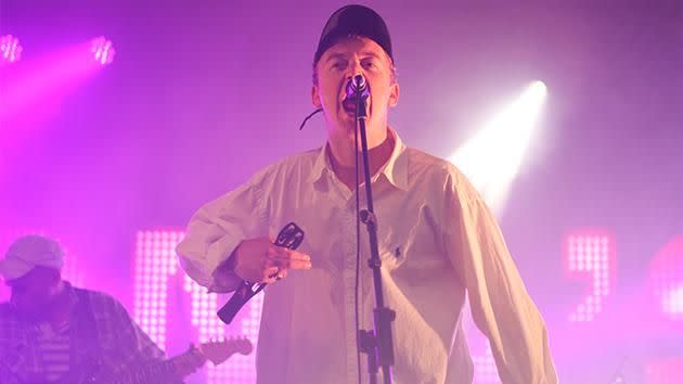 Matt Mason and Tommy O'Dell of Sydney band DMA'S performing at the Field Stage.