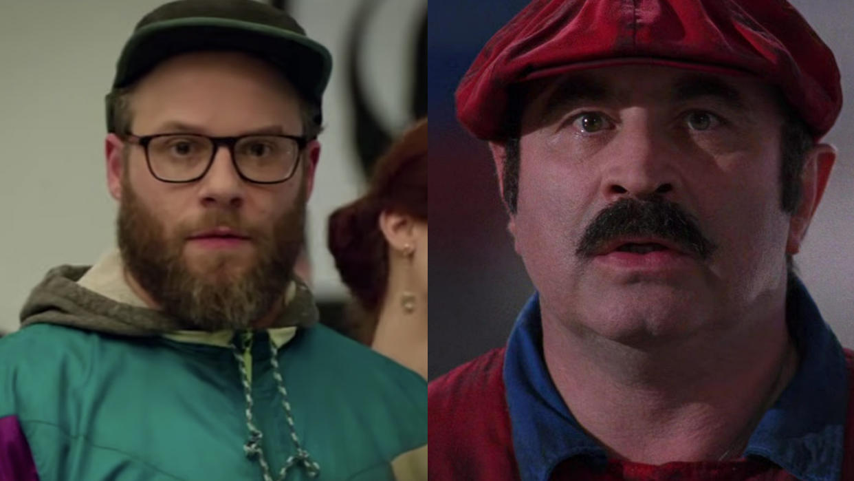  Seth Rogen in The Longshot, Bob Hoskins as Mario Mario 