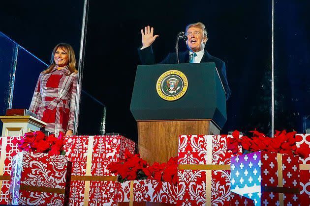 <p>Donald et Melania Trump à Washington, le 5 décembre 2019.</p>