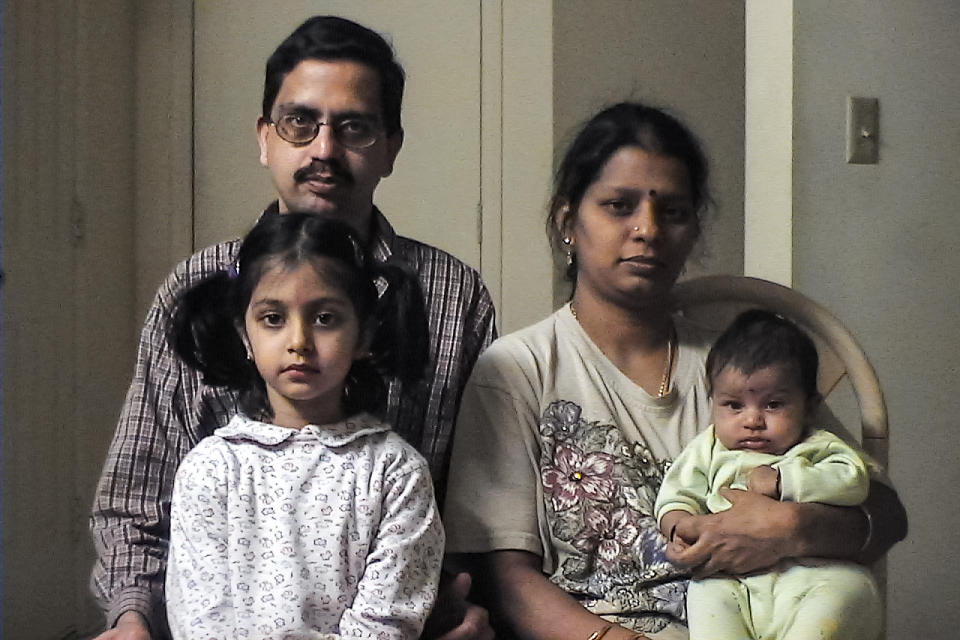 Sruti Suryanarayana as a child with their parents and sibling. (Courtesy Sruti Suryanarayana)