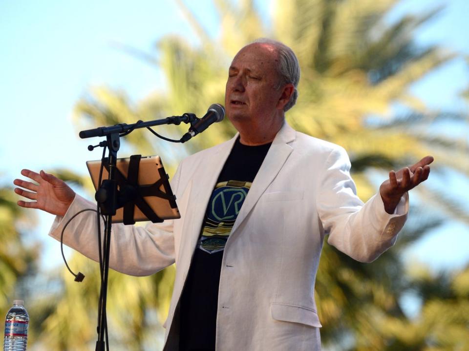 Michael Nesmith performing onstage at the Stagecoach Music Festival in California in 2014. (Frazer Harrison/Getty Images for Stagecoach)