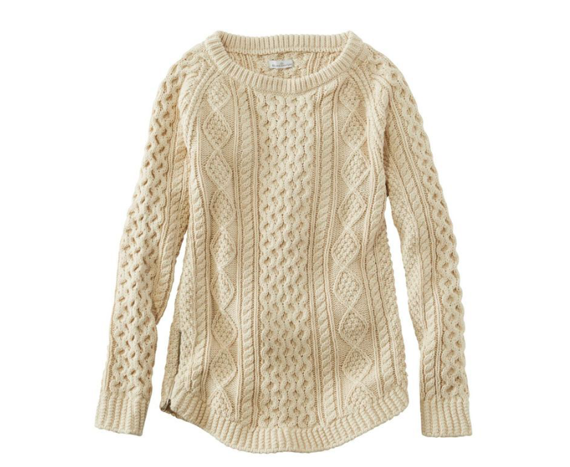 14) Signature Cotton Fisherman Tunic Sweater