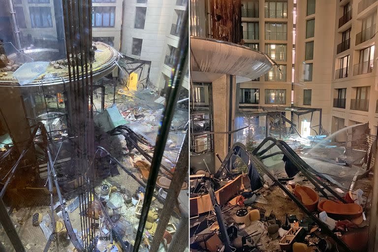 Así quedó el acuario  del hotel Radisson Blu de Berlín ; aquadom; mundo