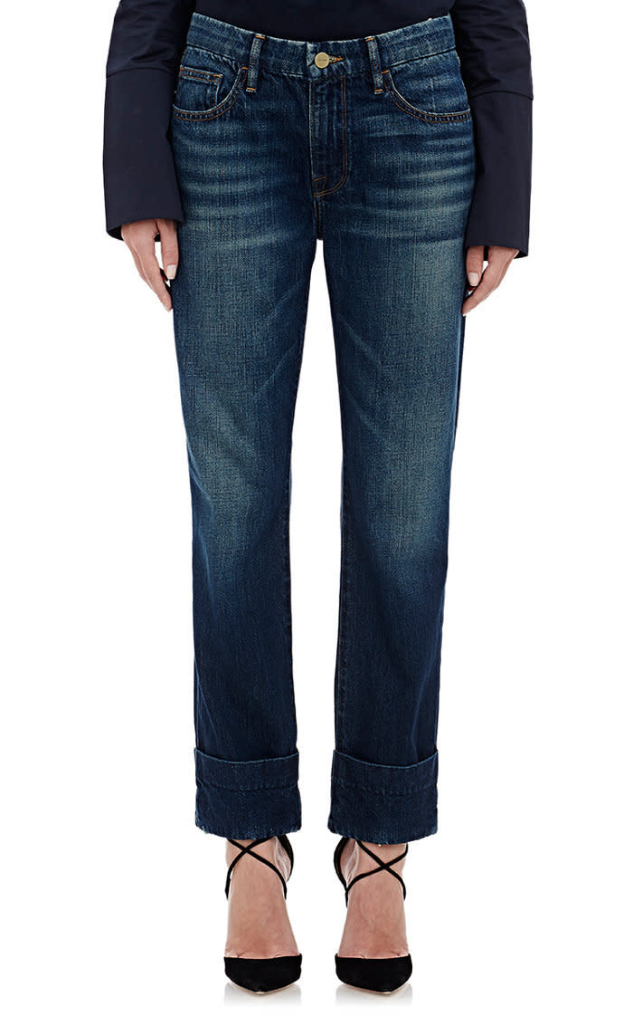 <p>Frame Le Grand Garcons Jeans, $270, <a href="http://www.barneys.com/frame-denim-le-grand-gar%C3%A7on-jeans-504059256.html#start=10" rel="nofollow noopener" target="_blank" data-ylk="slk:barneys.com;elm:context_link;itc:0;sec:content-canvas" class="link ">barneys.com</a><br><br></p>