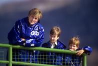 <p>Royals! In! Ponchos! During a 1991 visit, a seven-year-old Harry and nine-year-old William joined Diana for a 25-minute boat ride on the Maid of the Mist in Niagara Falls. </p>