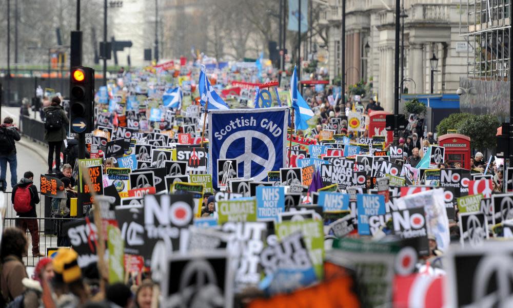 CND anti-Trident protest, London, 2016.